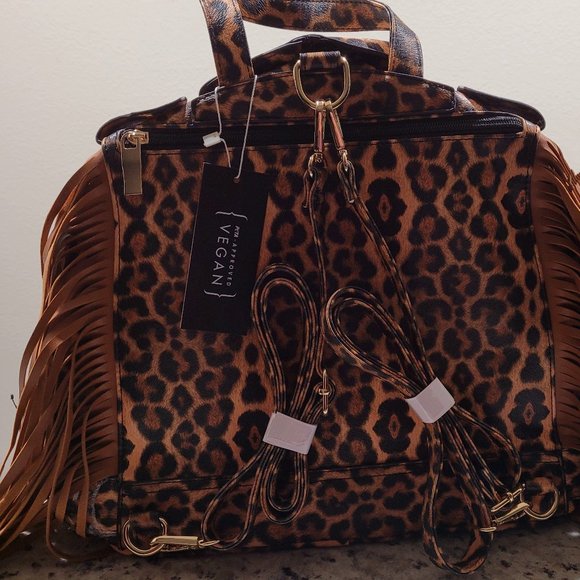 Leopard Motorcycle Jacket Backpack - Picture 2 of 2